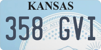 KS license plate 358GVI