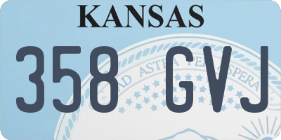 KS license plate 358GVJ