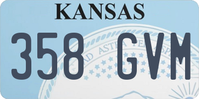 KS license plate 358GVM