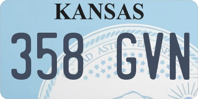 KS license plate 358GVN