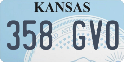 KS license plate 358GVO