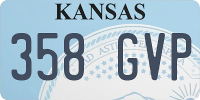 KS license plate 358GVP