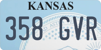 KS license plate 358GVR