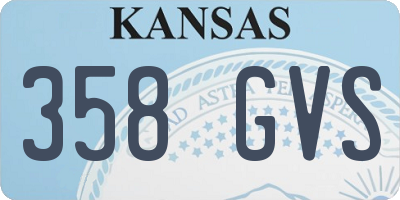 KS license plate 358GVS
