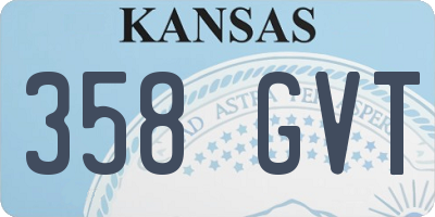 KS license plate 358GVT