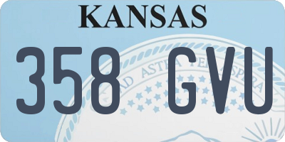 KS license plate 358GVU