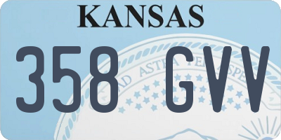 KS license plate 358GVV