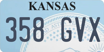 KS license plate 358GVX