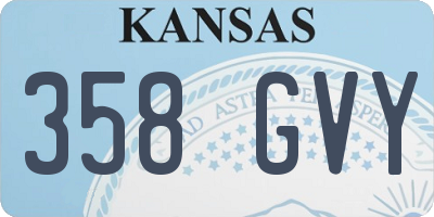 KS license plate 358GVY