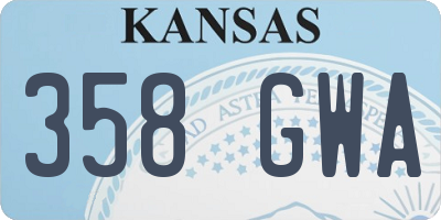 KS license plate 358GWA
