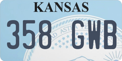 KS license plate 358GWB