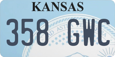 KS license plate 358GWC