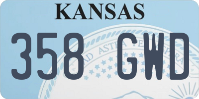 KS license plate 358GWD