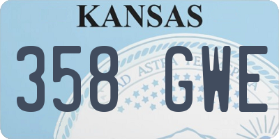 KS license plate 358GWE