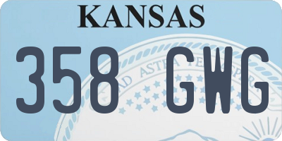 KS license plate 358GWG