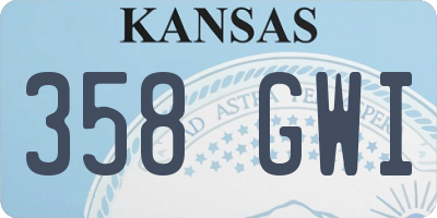 KS license plate 358GWI