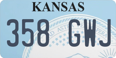 KS license plate 358GWJ