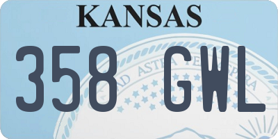 KS license plate 358GWL
