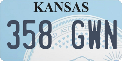 KS license plate 358GWN