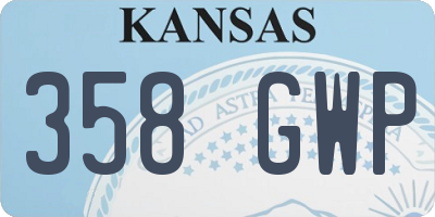 KS license plate 358GWP