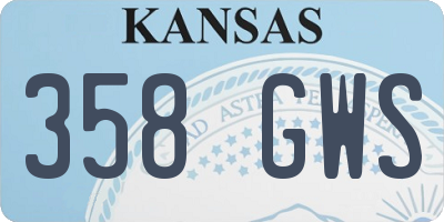 KS license plate 358GWS