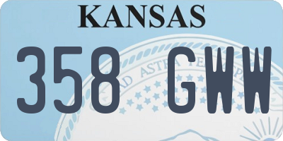 KS license plate 358GWW