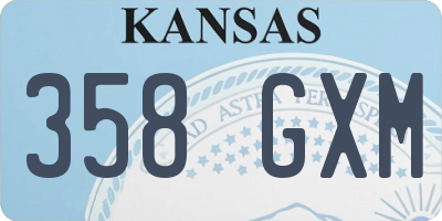 KS license plate 358GXM