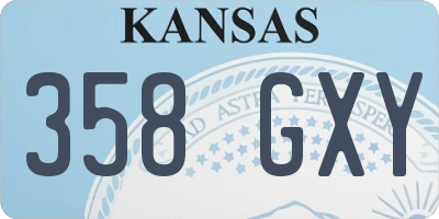 KS license plate 358GXY