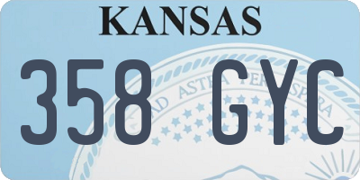 KS license plate 358GYC