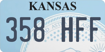 KS license plate 358HFF