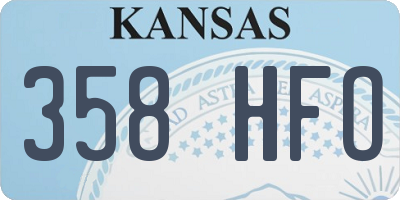 KS license plate 358HFO
