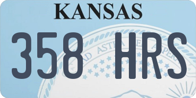 KS license plate 358HRS