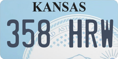 KS license plate 358HRW