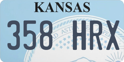 KS license plate 358HRX