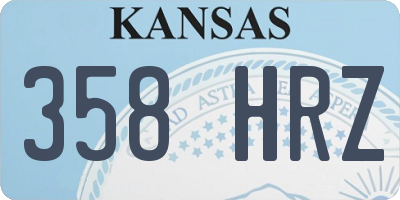 KS license plate 358HRZ