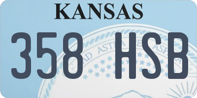 KS license plate 358HSB