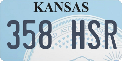 KS license plate 358HSR