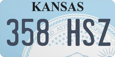 KS license plate 358HSZ
