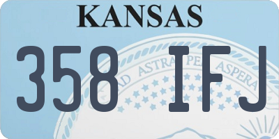 KS license plate 358IFJ