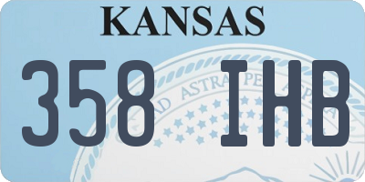 KS license plate 358IHB