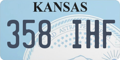 KS license plate 358IHF