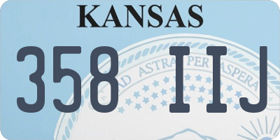 KS license plate 358IIJ