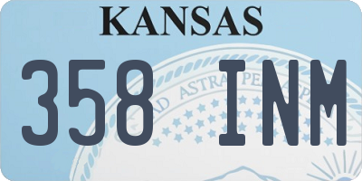 KS license plate 358INM