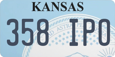 KS license plate 358IPO