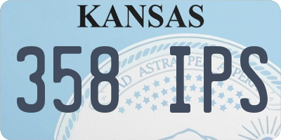 KS license plate 358IPS