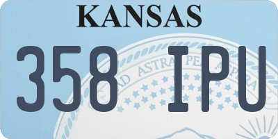 KS license plate 358IPU
