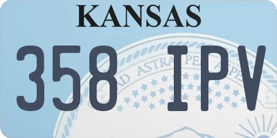 KS license plate 358IPV