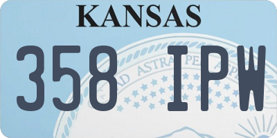 KS license plate 358IPW