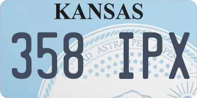 KS license plate 358IPX