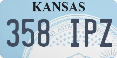 KS license plate 358IPZ